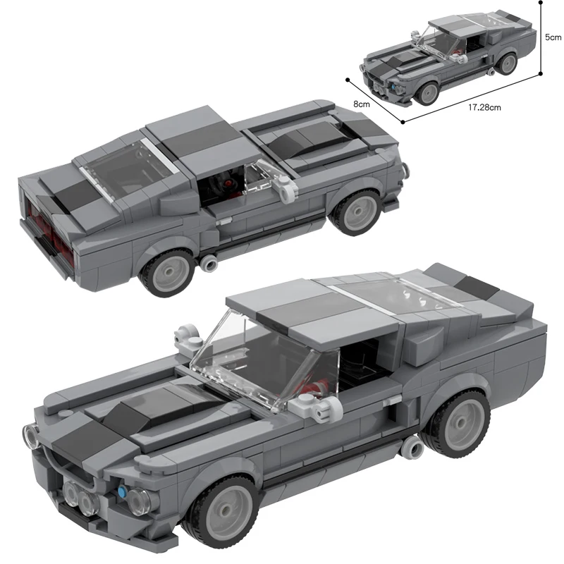 Classic SUV 1967 Eleanored Mustanged Racing Car GT500 MOC Building Blocks Supercar DIY Bricks Toys For Boys Kids Collection
Classic SUV 1967 Eleanored Mustanged Racing Car GT500 MOC Building Blocks Supercar DIY Bricks Toys For Boys Kids Collection