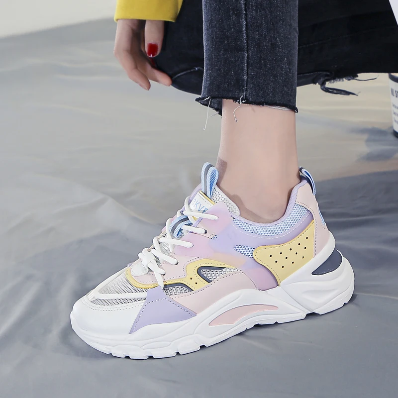Women Shoes 2021new Flats Fashion Casual Ladies Walking Woman Lace-Up Mesh Breathable Female Sneakers Chunky women increase 4 cm
Women Shoes 2021new Flats Fashion Casual Ladies Walking Woman Lace-Up Mesh Breathable Female Sneakers Chunky women increase 4 cm