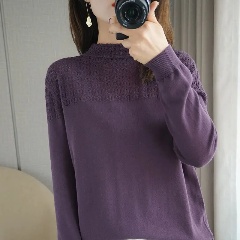 2021 Autumn Winter Round Neck Sweater Women Pullover Hollow Out Jumper Pull Femme Hiver Streetwear Casual Knitted Sweater Y48
2021 Autumn Winter Round Neck Sweater Women Pullover Hollow Out Jumper Pull Femme Hiver Streetwear Casual Knitted Sweater Y48