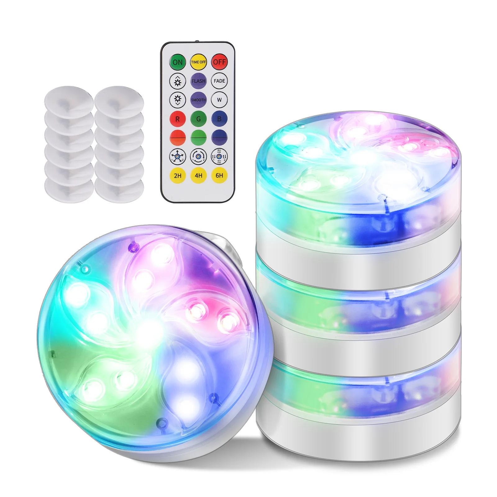 11 LED RGB Submersible Lamps Magnetic Suction Cup Swimming Pool Lights IP68 Waterproof Remote Control Underwater Light
11 LED RGB Submersible Lamps Magnetic Suction Cup Swimming Pool Lights IP68 Waterproof Remote Control Underwater Light