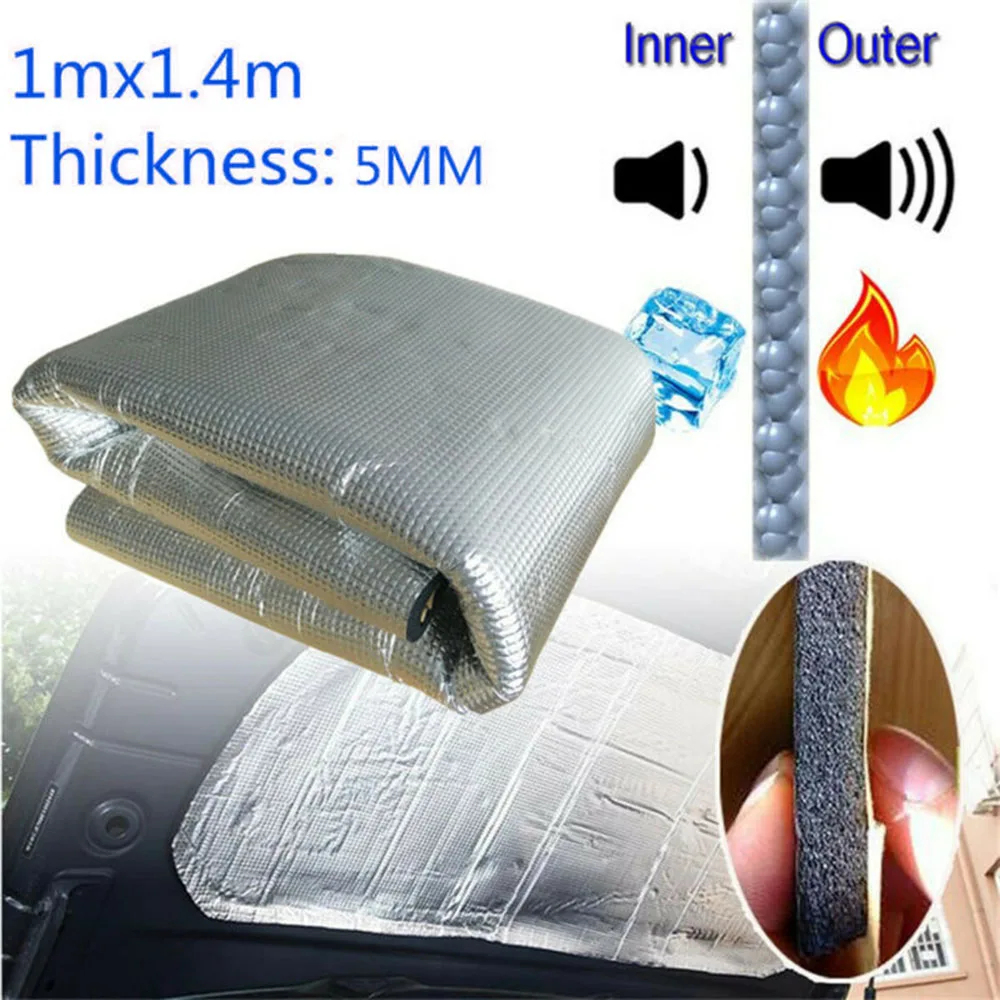 5MM 140x100cmCar Sound Deadener Mat High Quality Fire Deadener Thermal Heat Insulation Sound-Absorbing Cotton Mat Auto Accessory
5MM 140x100cmCar Sound Deadener Mat High Quality Fire Deadener Thermal Heat Insulation Sound-Absorbing Cotton Mat Auto Accessory