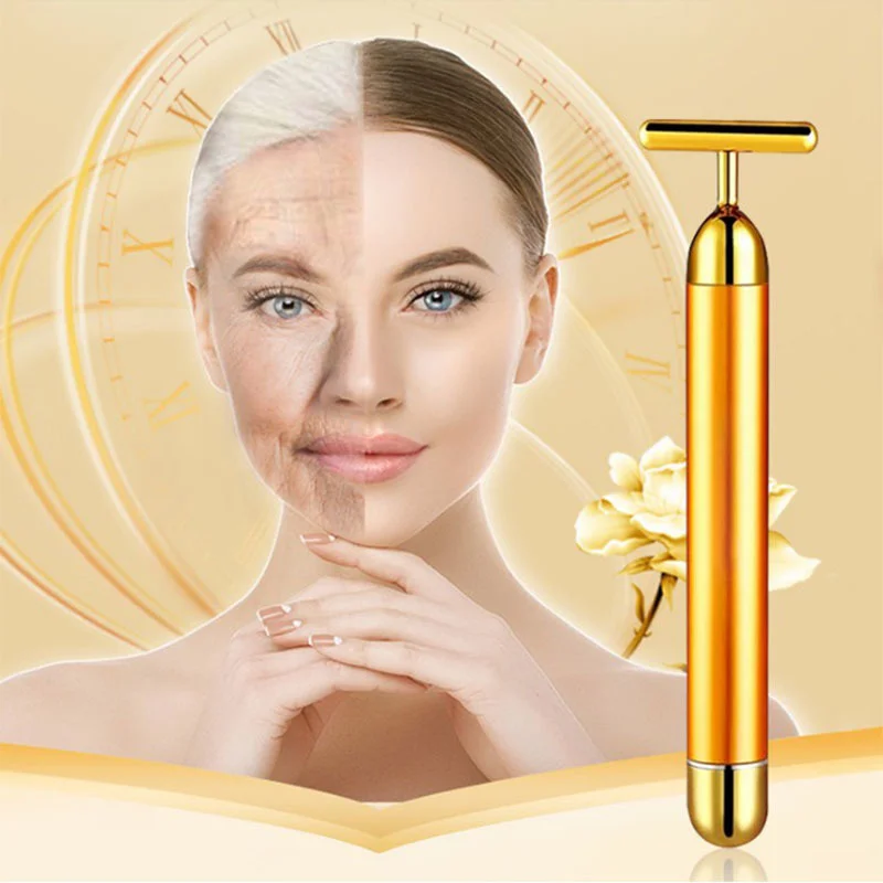 T Type Electric Gold Beauty Stick Face Lift DeviceV Face Artifact Facial Massage Stick Beauty Instrument Vibration Meter
T Type Electric Gold Beauty Stick Face Lift DeviceV Face Artifact Facial Massage Stick Beauty Instrument Vibration Meter
