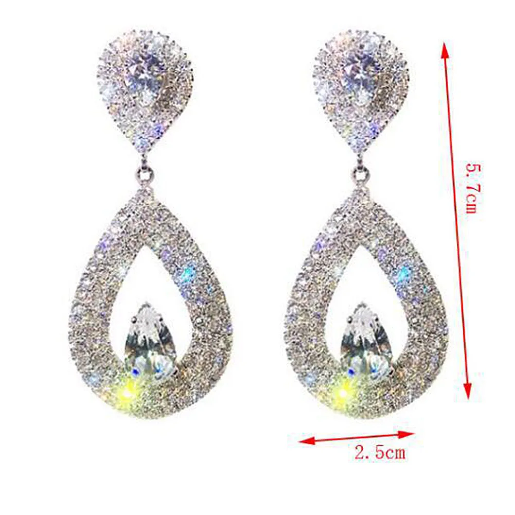 Elegant Women Rhinestone Heart Teardrop Dangle Ear Drop Earrings Party Jewelry Elegant Shiny Rhinestone Drop Earrings for Women
Elegant Women Rhinestone Heart Teardrop Dangle Ear Drop Earrings Party Jewelry Elegant Shiny Rhinestone Drop Earrings for Women