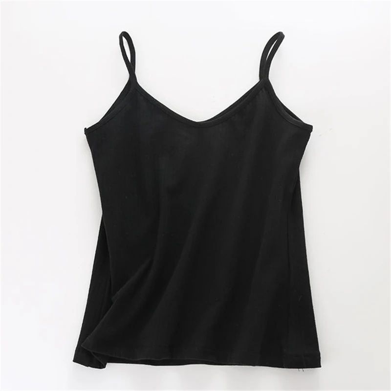

Womens Tops Running Tank Top Summer Casual Camisoles T-shirt Spaghetti Strap Cropped Vest Female Camis Cotton Cami