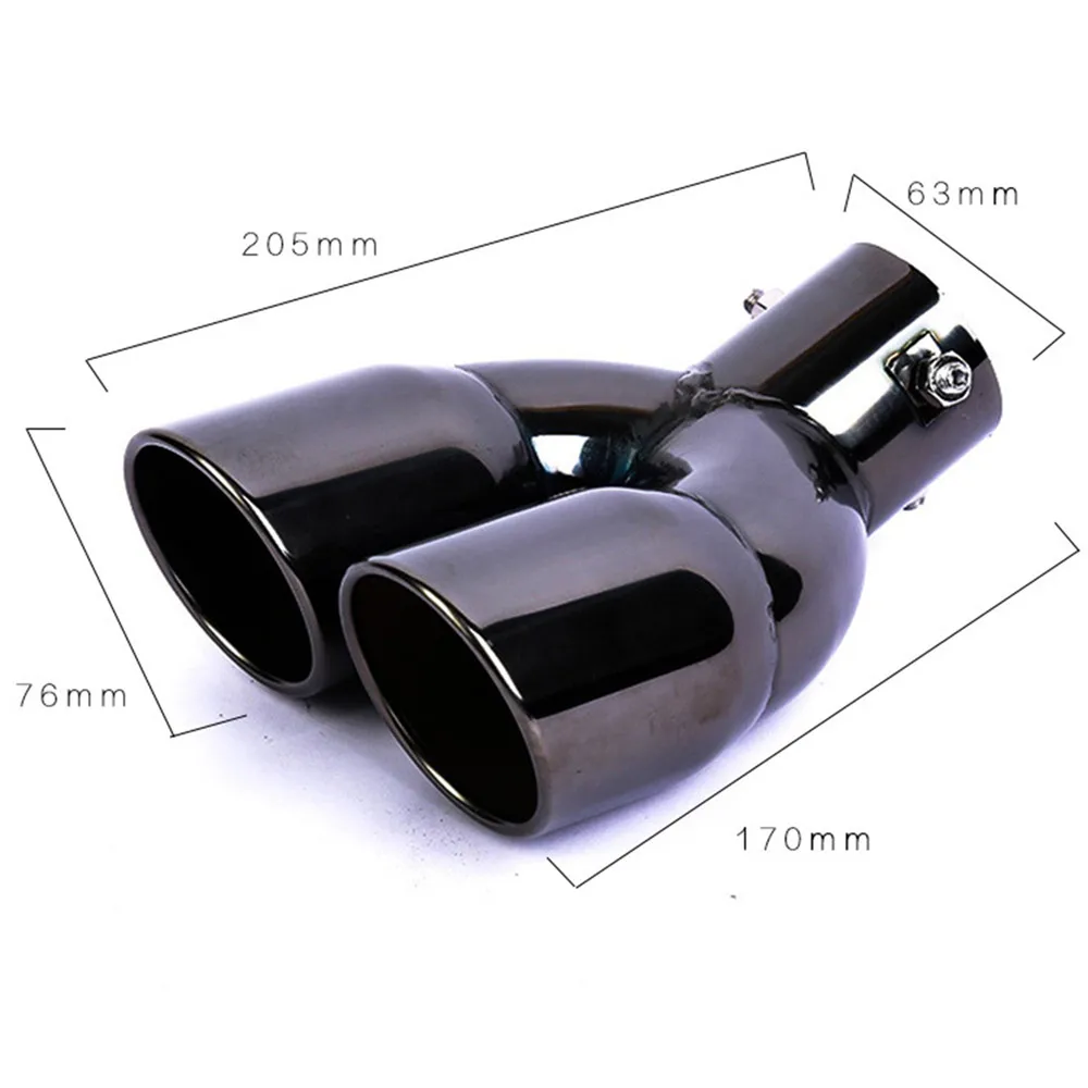 76mm/ 63mm Black-plated Titanium Muffler Thicken Curved/ Straight Stainless Steel for Car Exhaust Pipe 
76mm/ 63mm Black-plated Titanium Muffler Thicken Curved/ Straight Stainless Steel for Car Exhaust Pipe