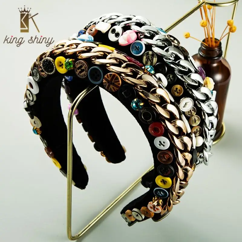 Za Brand Personality Hand Made Button Headband for Lady Elegant Plastic Chain Sopnge Hairband Woman Wedding Party Hair Accessory
Za Brand Personality Hand Made Button Headband for Lady Elegant Plastic Chain Sopnge Hairband Woman Wedding Party Hair Accessory
