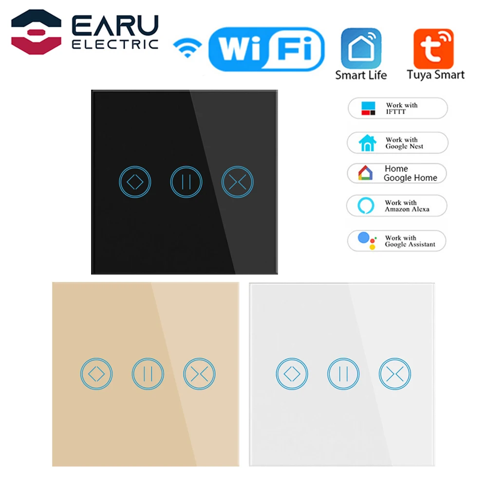 Умный сенсорный выключатель для штор на колесиках с поддержкой Wi-Fi, 240 в, 10 А
Умный сенсорный выключатель для штор на колесиках с поддержкой Wi-Fi, 240 в, 10 А