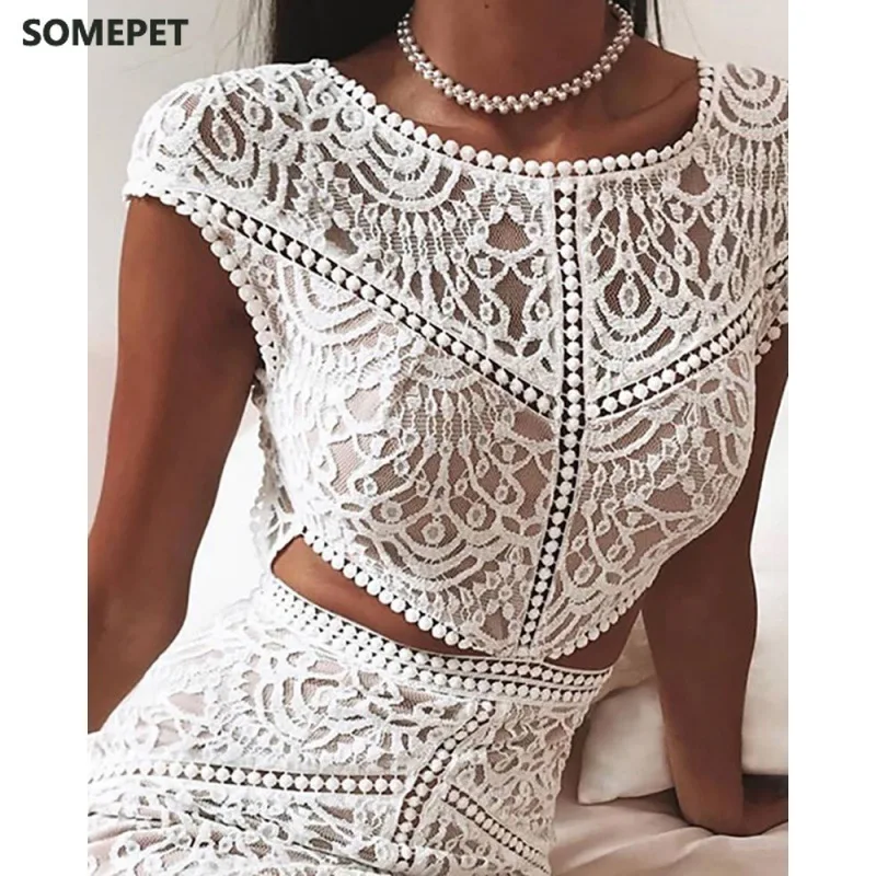 Women Solid Crochet Lace Mesh Mini Dress Elegant Fashion Chic Dress Bodycon Dress
Women Solid Crochet Lace Mesh Mini Dress Elegant Fashion Chic Dress Bodycon Dress