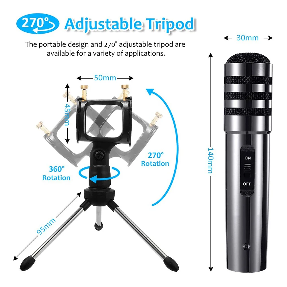 Recording Condenser Microphone Mobile Phone Microphone 3.5mm Jack Professional Microfone for Computer PC Karaoke Mic
Recording Condenser Microphone Mobile Phone Microphone 3.5mm Jack Professional Microfone for Computer PC Karaoke Mic