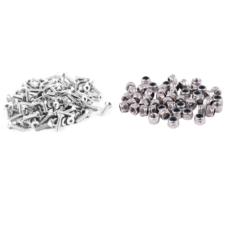 50Pcs M3 X 0.5Mm Nylock Nylon Insert Hex Lock Nuts With 100Pcs M3x12mm Hex Countersunk Flat Head Bolts Screws
50Pcs M3 X 0.5Mm Nylock Nylon Insert Hex Lock Nuts With 100Pcs M3x12mm Hex Countersunk Flat Head Bolts Screws