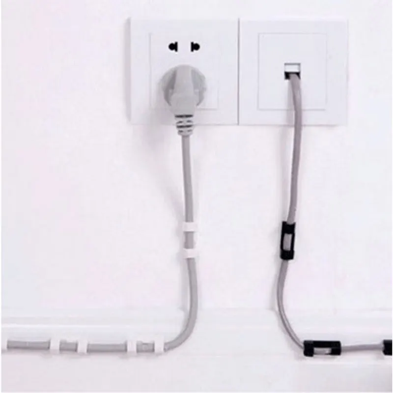 20 шт. кабель зажимы органайзера кабель для управления настольным ПК и рабочим местом провод управляющий шнур держатель USB для зарядки и пере...