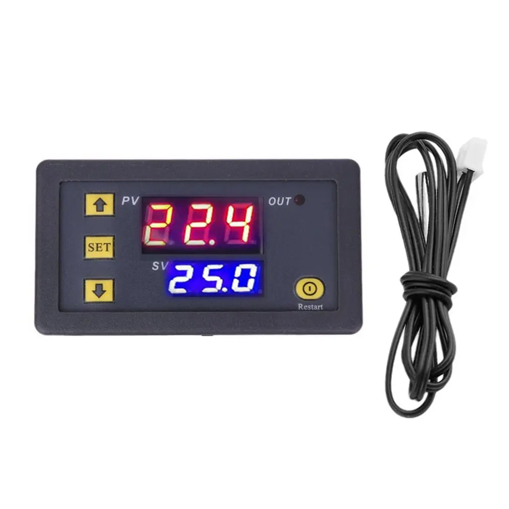 

W3230 Температура контроллер термостат с двойным светодиодный цифровой Температура регулятор детектор измеритель температуры тепловой охла...