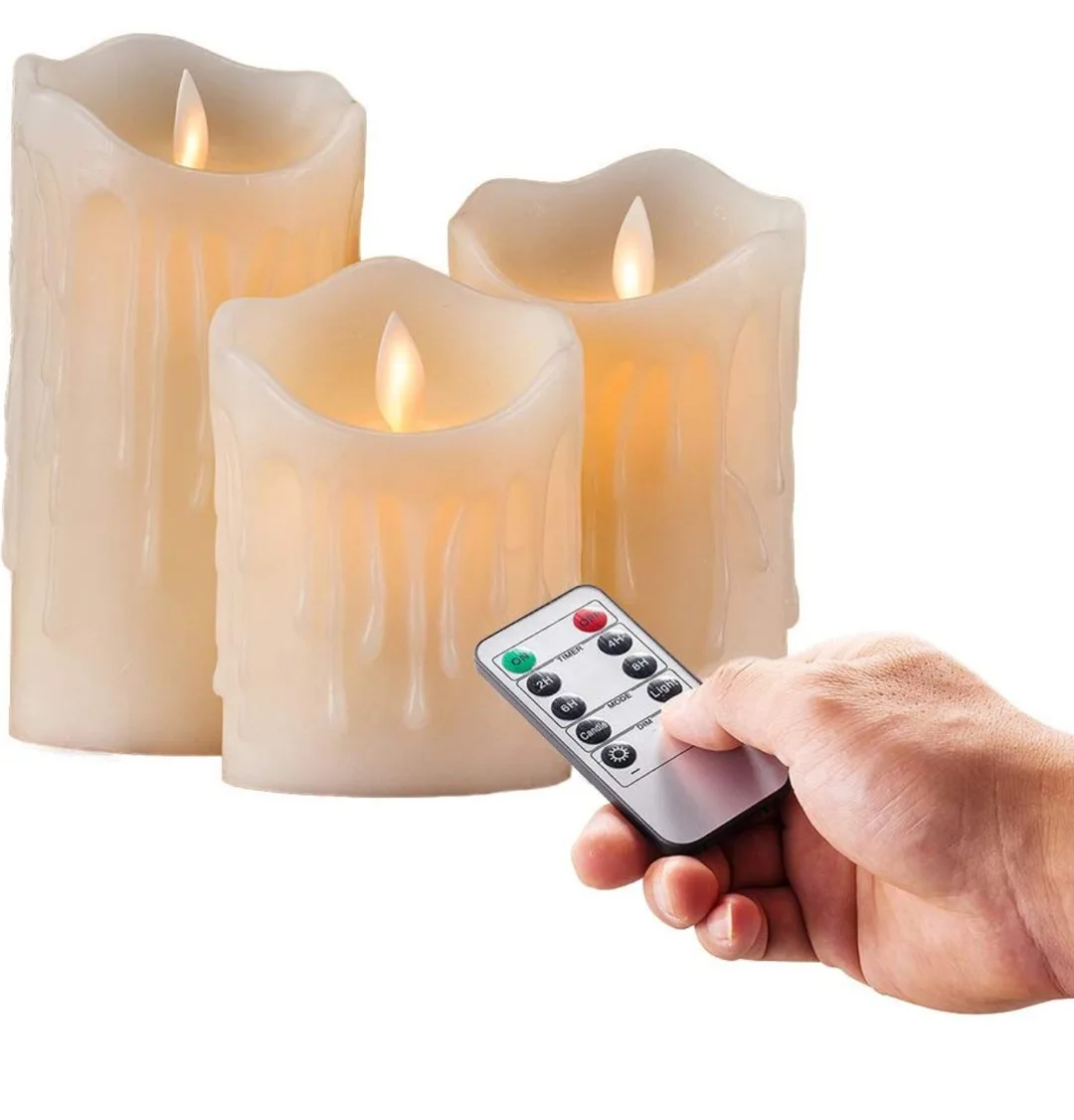 3Pcs Flickering Flameless Remote Battery LED Electronic Candle, Swing Tea Lights for Christmas Dinner Party Wedding Decoration
3Pcs Flickering Flameless Remote Battery LED Electronic Candle, Swing Tea Lights for Christmas Dinner Party Wedding Decoration