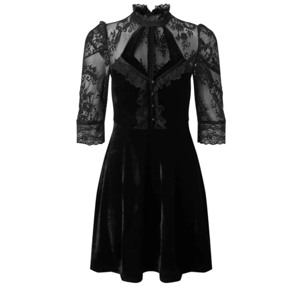 2021 Gothic Fashion Design Hipster Creative Women's Dress Spring Summer Casual Lace Splicing Perspective Sexy Hollow Out
2021 Gothic Fashion Design Hipster Creative Women's Dress Spring Summer Casual Lace Splicing Perspective Sexy Hollow Out