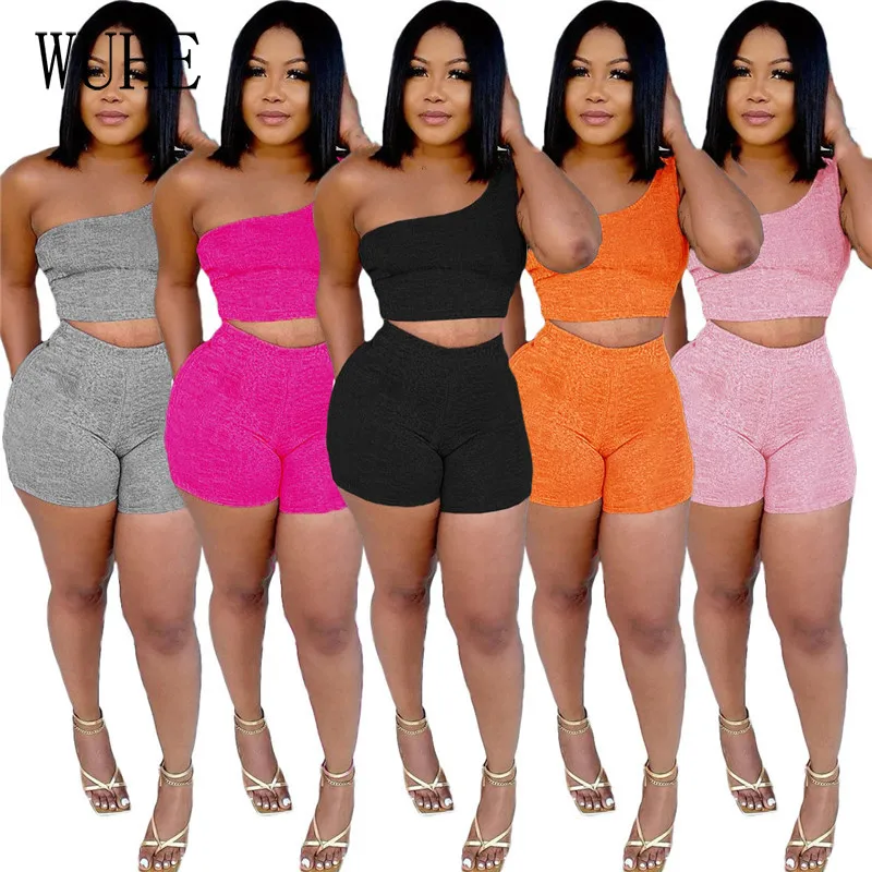 KEXU Joggers Sports Fitness Outfits One Shoulder Sleeveless Tanks Top+tight Short Pants Casual Elegant Women Summer Party Club
KEXU Joggers Sports Fitness Outfits One Shoulder Sleeveless Tanks Top+tight Short Pants Casual Elegant Women Summer Party Club