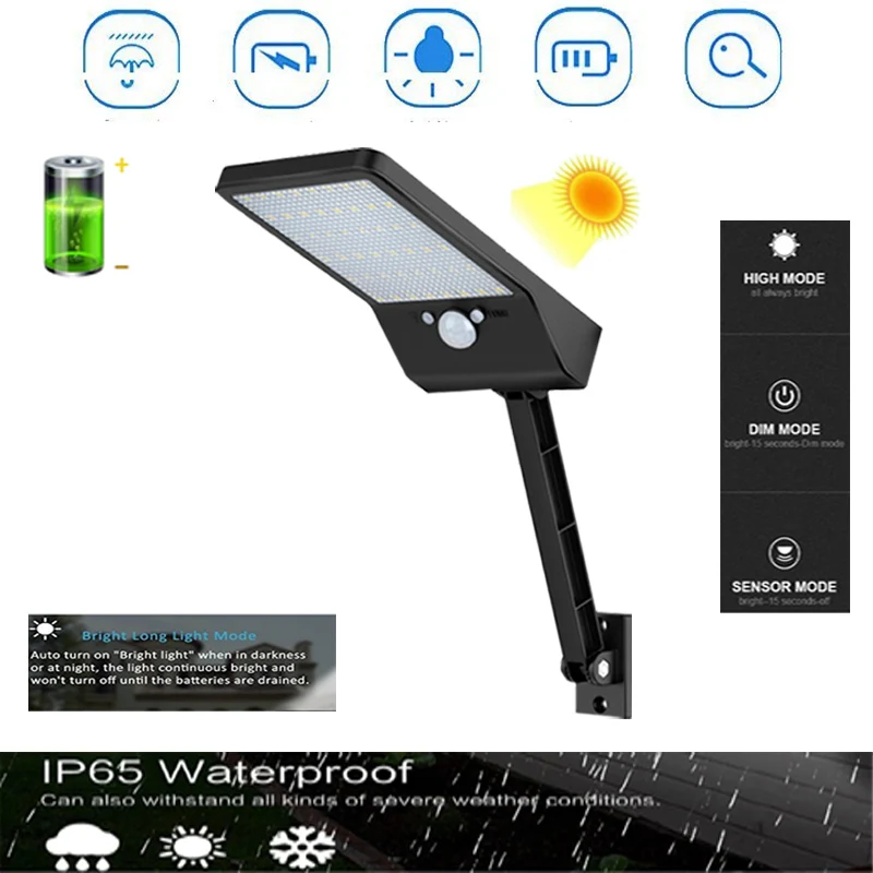 800lm Solar Light Outdoor Waterproof Lightg For Garden Wall 48 leds 3 Modes Rotable Pole Lamp remote controller Newest spo
800lm Solar Light Outdoor Waterproof Lightg For Garden Wall 48 leds 3 Modes Rotable Pole Lamp remote controller Newest spo