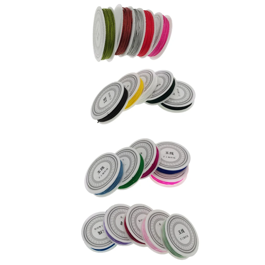 5 Rolls 0.8mm Nylon Thread Chinese Knot Nylon Cord Jewelry Thread for Sewing Crafts
5 Rolls 0.8mm Nylon Thread Chinese Knot Nylon Cord Jewelry Thread for Sewing Crafts