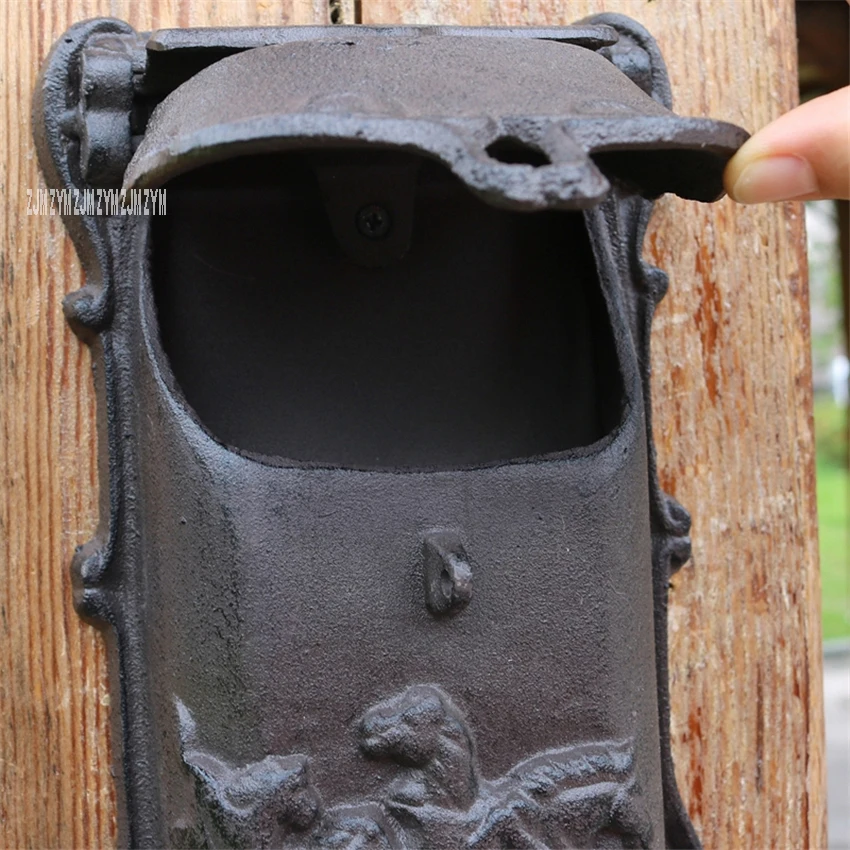 1892 lron ручной работы запирающийся почтовый ящик ретро настенный газетный