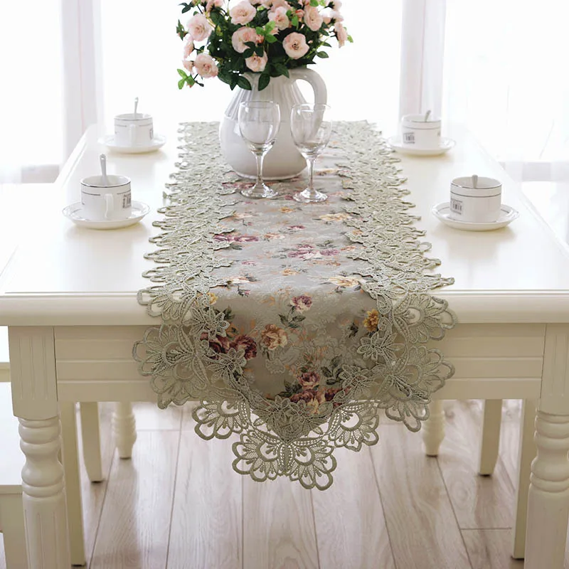 Top Elegant European Style Embroidery Lace Table Runner Pastoral Printing Fringed Princess Home Decor Placemat Coffee Table Mat
Top Elegant European Style Embroidery Lace Table Runner Pastoral Printing Fringed Princess Home Decor Placemat Coffee Table Mat
