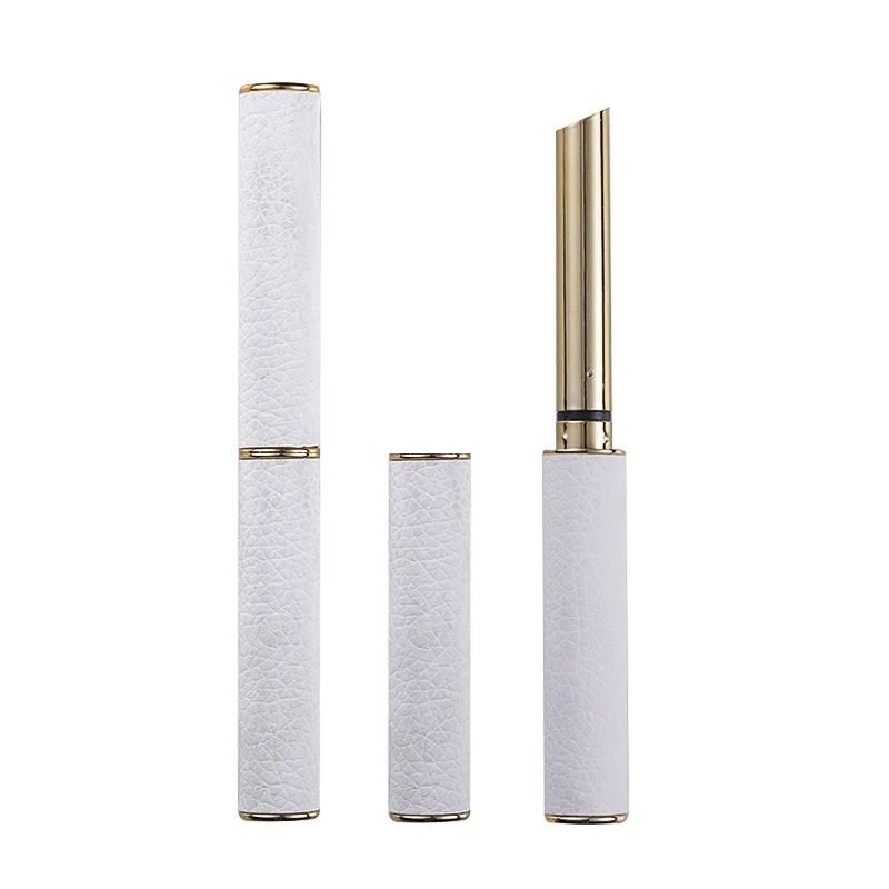 

Newest Empty Lipstick Tube White Cosmetic Lip Balm Tube Packaging Homemade Filling Directly 11.1mm Lipstick Container 10/30pcs