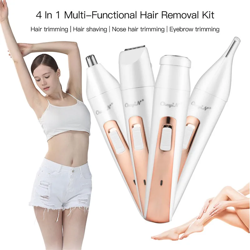 4 In 1 USB Rechargeable Epilator Women Hair Removal Shaver Lady Nose Hair Trimmer Clipper Razor Female Eyebrow Trimmer Depilador
4 In 1 USB Rechargeable Epilator Women Hair Removal Shaver Lady Nose Hair Trimmer Clipper Razor Female Eyebrow Trimmer Depilador