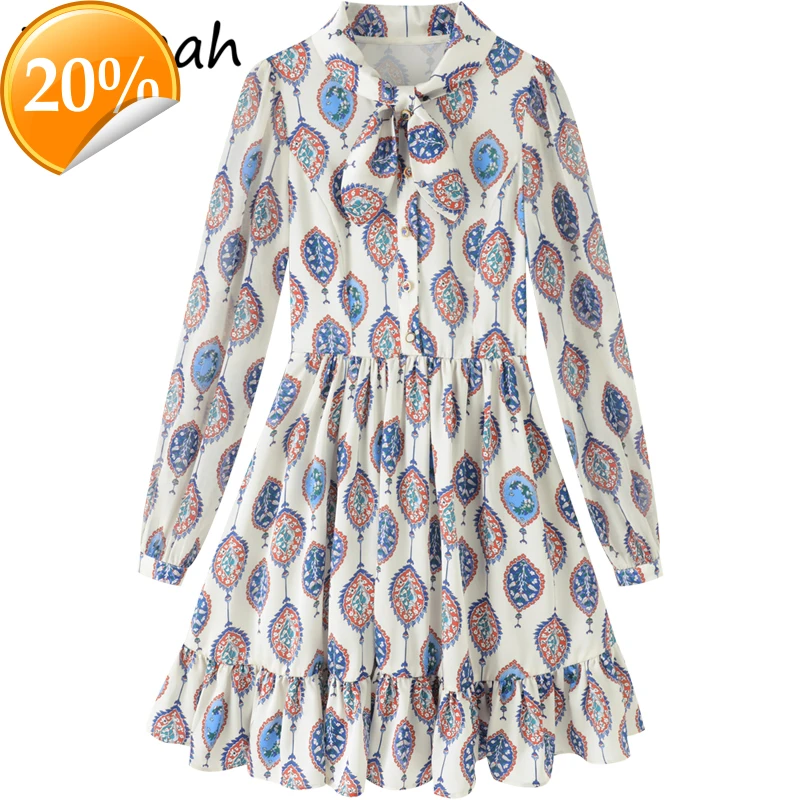 New 2021 Summer Women Fashion Runway Party A-Line Dress Bow Lateral Shell Shoes Vintage Printed Ladies Short Clothes
New 2021 Summer Women Fashion Runway Party A-Line Dress Bow Lateral Shell Shoes Vintage Printed Ladies Short Clothes