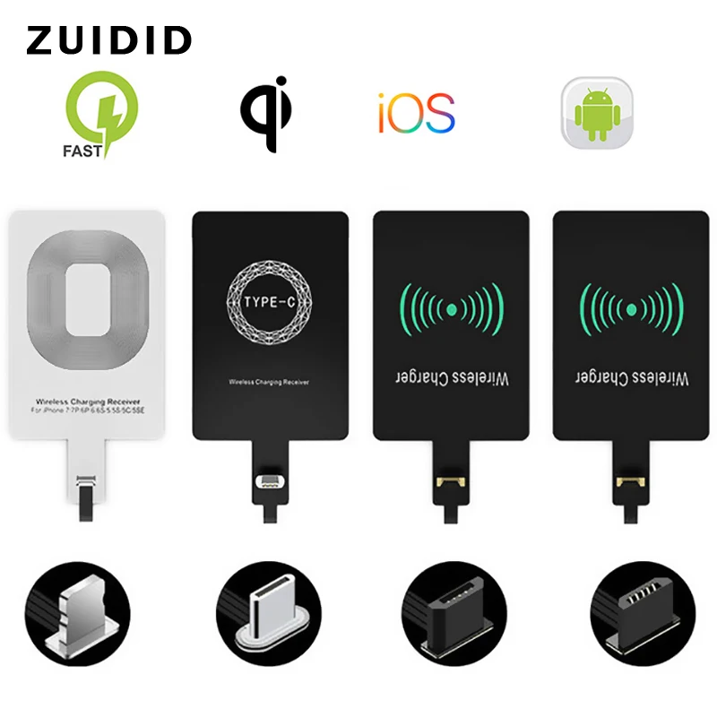 Wireless Charger Induction Receiver Qi Charging Adapter For iPhone 7 6 6S 5S Micro USB Type C Wireless Charge Pad Dock Connector
Wireless Charger Induction Receiver Qi Charging Adapter For iPhone 7 6 6S 5S Micro USB Type C Wireless Charge Pad Dock Connector
