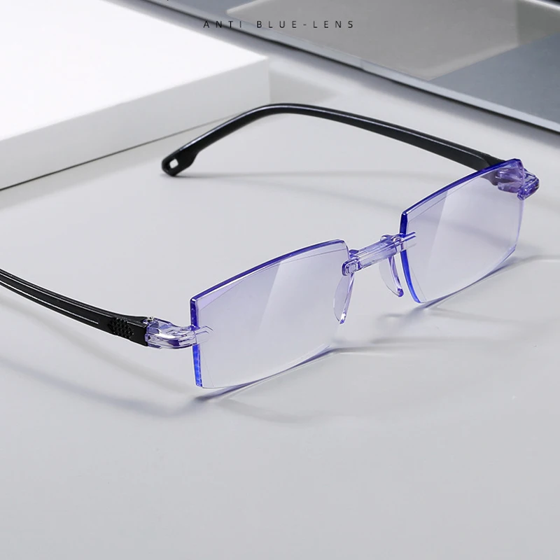 Fashion Anti Blue Light Finished Myopia Glasses Rimless Business Nearsighted Eyeglasses Diopter -1.0 -1.5 -2.0 -2.5 -3.0 3.5 4.0
Fashion Anti Blue Light Finished Myopia Glasses Rimless Business Nearsighted Eyeglasses Diopter -1.0 -1.5 -2.0 -2.5 -3.0 3.5 4.0