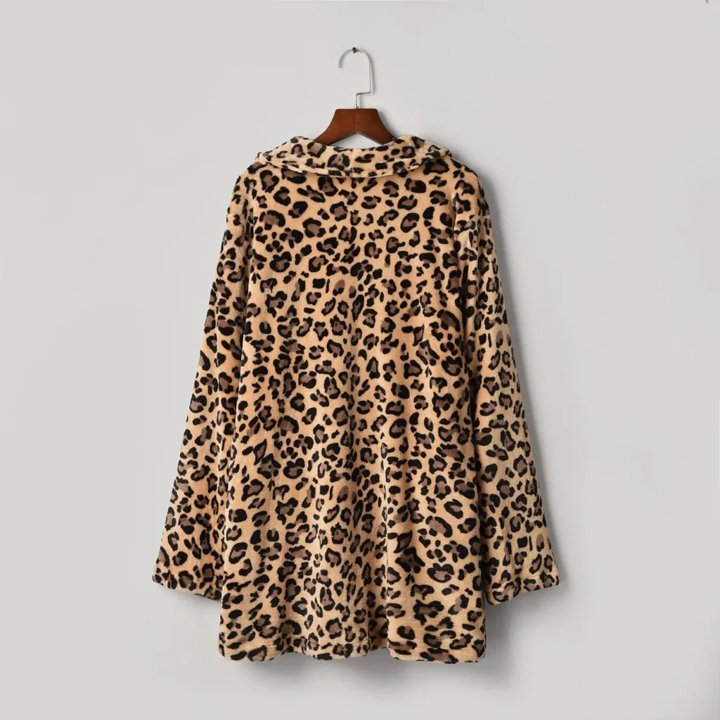Women's Leopard Faux Fur Coat Pocket Fuzzy Thick Warm Winter Autumn Casual Loose Oversized Outwear Female Plush Long Coat #40
Women's Leopard Faux Fur Coat Pocket Fuzzy Thick Warm Winter Autumn Casual Loose Oversized Outwear Female Plush Long Coat #40