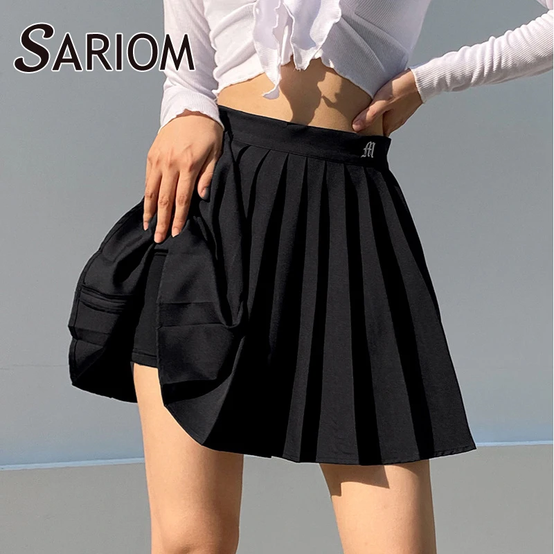 Модная белая черная плиссированная юбка с вышивкой, Женская Повседневная Базовая теннисная юбка Egirl Y2k, милая танцевальная мини-юбка
Модная белая черная плиссированная юбка с вышивкой, Женская Повседневная Базовая теннисная юбка Egirl Y2k, милая танцевальная мини-юбка