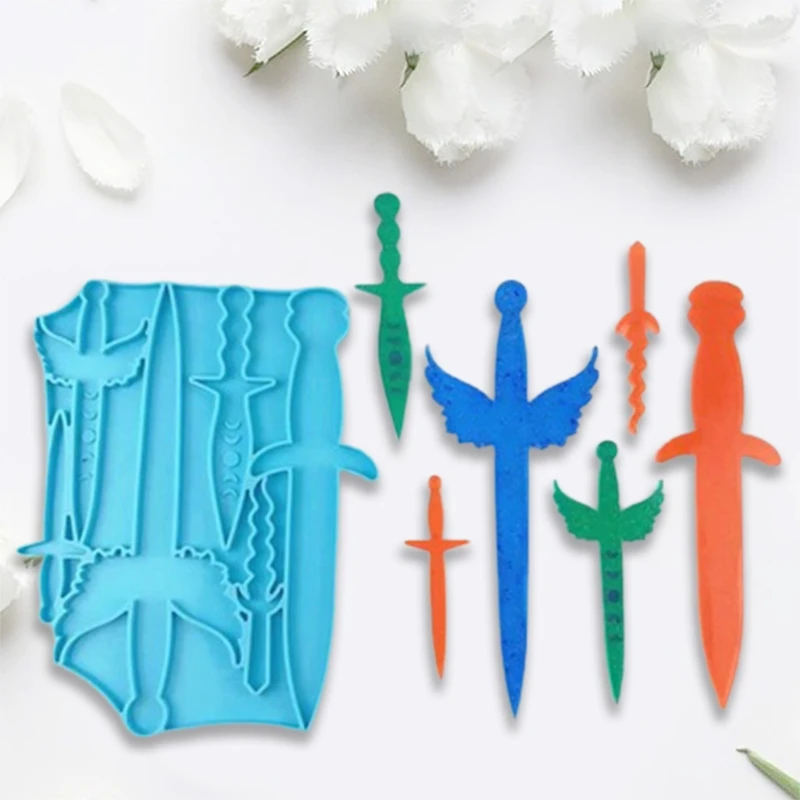 Keychain Epoxy Resin Mold Dagger Silicone Mould DIY Crafts Jewelry Pendant Casting Tools
Keychain Epoxy Resin Mold Dagger Silicone Mould DIY Crafts Jewelry Pendant Casting Tools