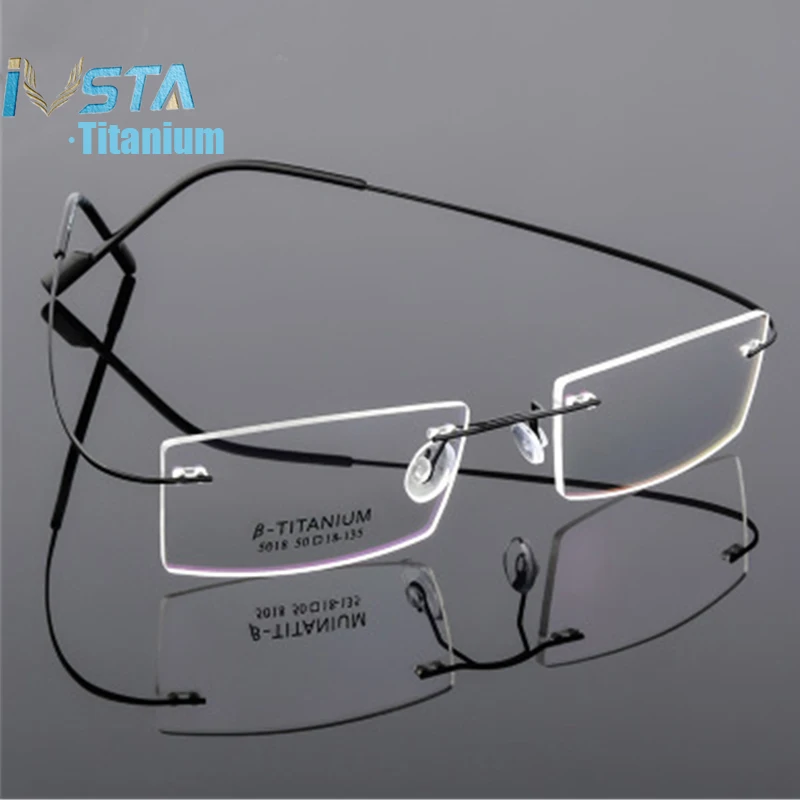IVSTA Beta-Ti Titanium Glasses Square Designer Brand Style Flexible Memory Metal Rimless Prescription Frame Men Optical Myopia
IVSTA Beta-Ti Titanium Glasses Square Designer Brand Style Flexible Memory Metal Rimless Prescription Frame Men Optical Myopia