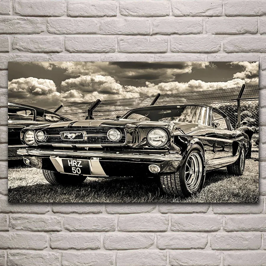 Классические спортивные постеры для автомобиля 1965 Ford Mustang холст картины