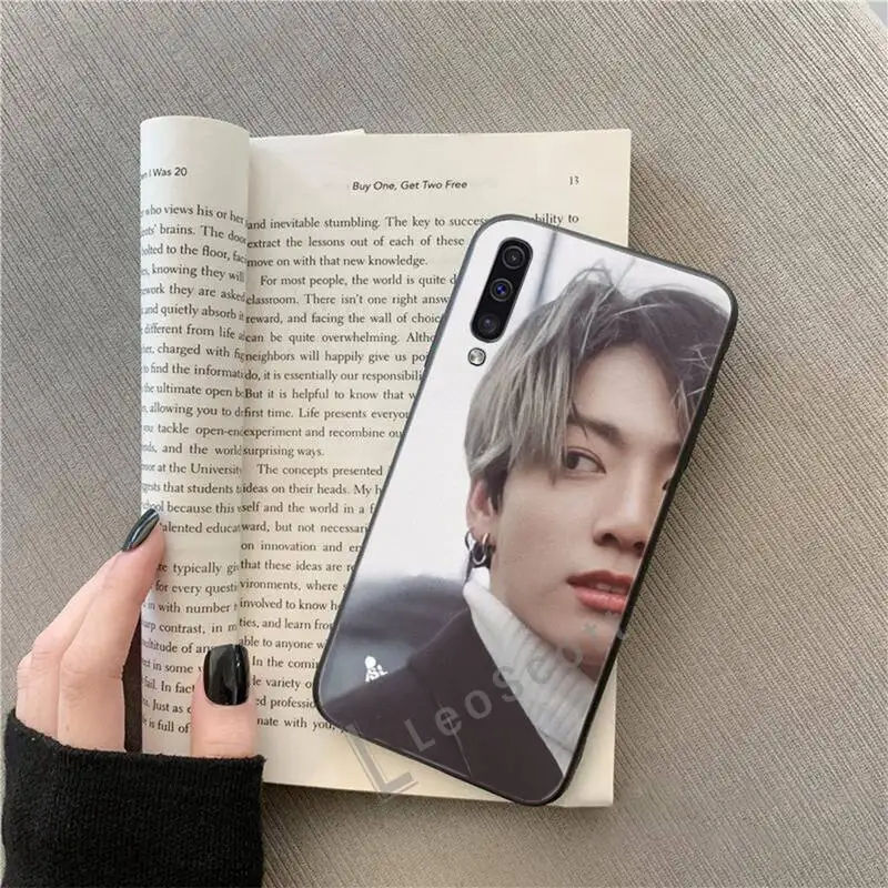 Jungkook корейский певец Мальчик Звезда черный резиновый телефон для Samsung A20 A30 30s A40 A7