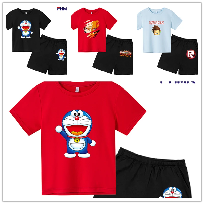 Summer Children's T-Shirt + Shorts 3-14 Years Short Sleeve Suit Cartoon Computer Game Printed Pure Cotton Toddler Sportswear
Summer Children's T-Shirt + Shorts 3-14 Years Short Sleeve Suit Cartoon Computer Game Printed Pure Cotton Toddler Sportswear