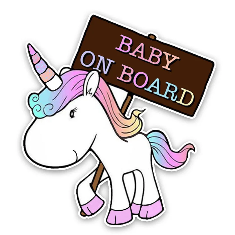 SLIVERYSEA 12*11CM Lovely Small Animals Cartoon BABY ON BOARD Colored Graphic UNICORN Car Sticker Decoration
SLIVERYSEA 12*11CM Lovely Small Animals Cartoon BABY ON BOARD Colored Graphic UNICORN Car Sticker Decoration