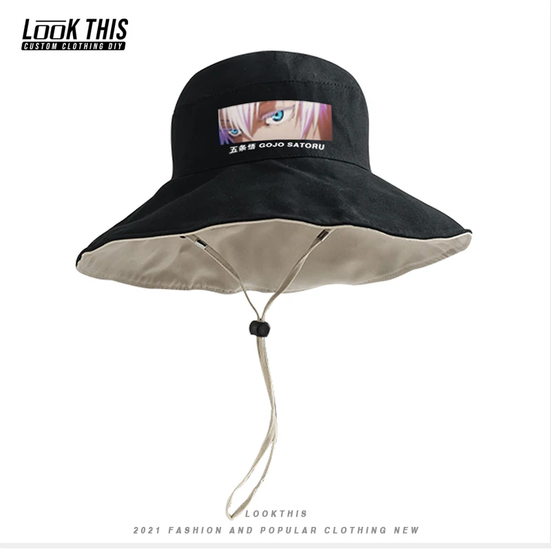Jujutsu Kaisen Summer 2021 New Sunscreen Panama Hat Cool Anime Print Bucket Hat Men's Boy Reversible Outdoor Fisherman Hat Caps
Jujutsu Kaisen Summer 2021 New Sunscreen Panama Hat Cool Anime Print Bucket Hat Men's Boy Reversible Outdoor Fisherman Hat Caps