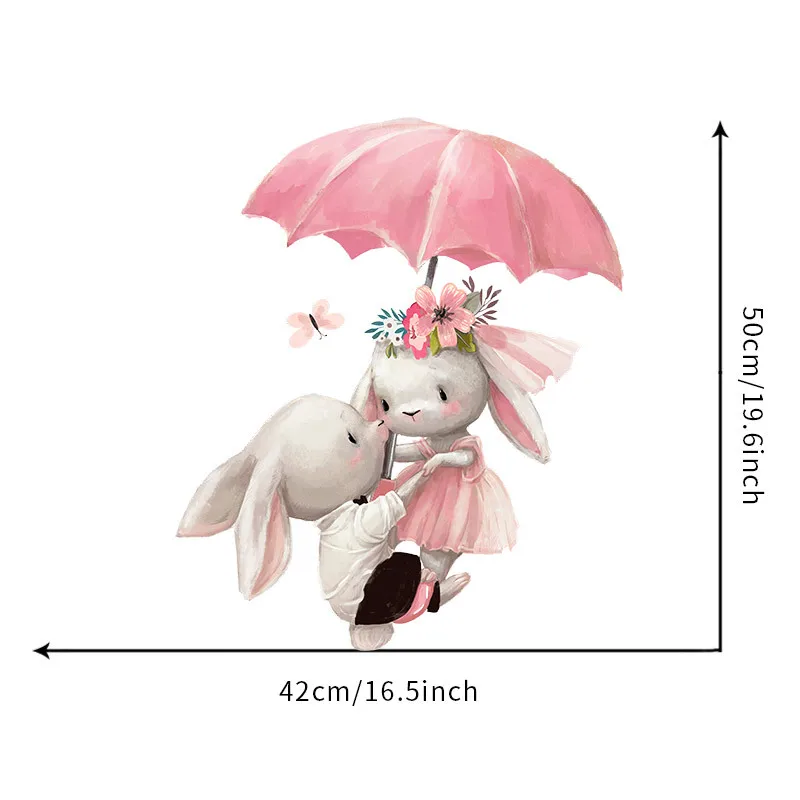 Couple Bunny Under Umbrella Wall Sticker Kids Room Home Decoration Wallpaper Living Room Bedroom Removable Mural Rabbit Stickers
Couple Bunny Under Umbrella Wall Sticker Kids Room Home Decoration Wallpaper Living Room Bedroom Removable Mural Rabbit Stickers