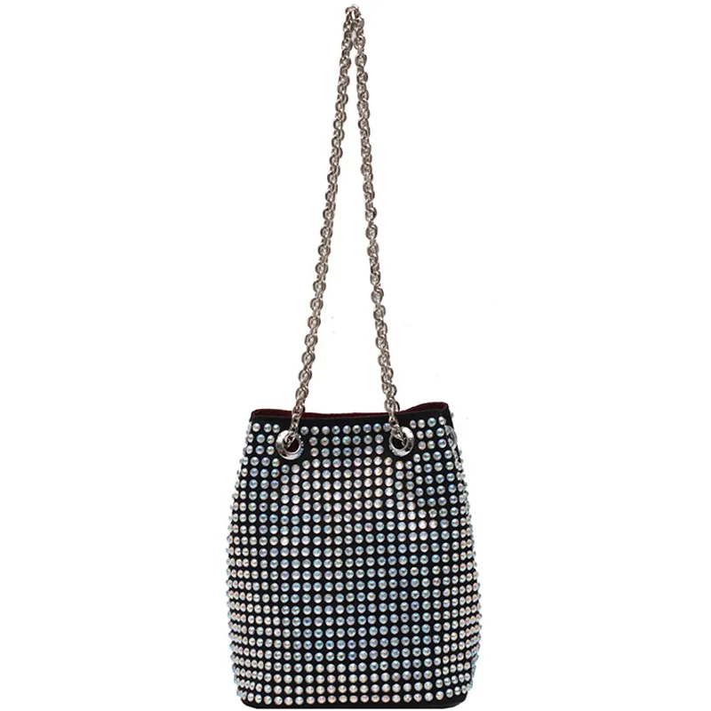 Diamond Bucket bag 2020 Summer New High-quality PU Leather Women's Designer Handbag Chain Shoulder Messenger Bag Phone Purses
