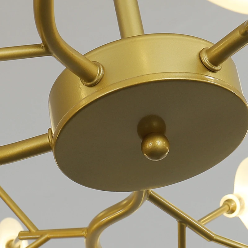 Nordic Metal Gold Paint Firefly Design Chandelier Simple G4 Lighting Bedroom Restaurant LED Matte White Glass Pendant Lamp
Nordic Metal Gold Paint Firefly Design Chandelier Simple G4 Lighting Bedroom Restaurant LED Matte White Glass Pendant Lamp