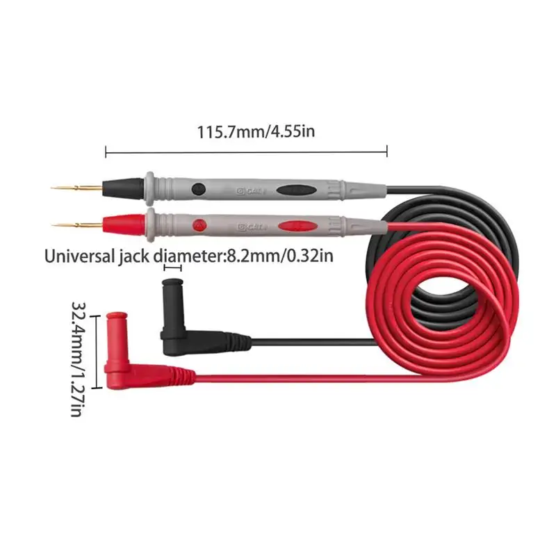 ANENG PT1008 20A 1000V Digital Multimeter Silicon Rubber Wire Retardant Gilded Sharp Needle Probe Digital Multimeter Test Lead
ANENG PT1008 20A 1000V Digital Multimeter Silicon Rubber Wire Retardant Gilded Sharp Needle Probe Digital Multimeter Test Lead