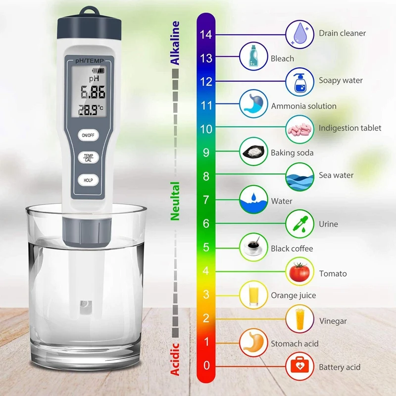 Digital PH Meter for Water PH High Accuracy Water PH and Temp Tester with Lock Reading Function for Drinking Water
Digital PH Meter for Water PH High Accuracy Water PH and Temp Tester with Lock Reading Function for Drinking Water