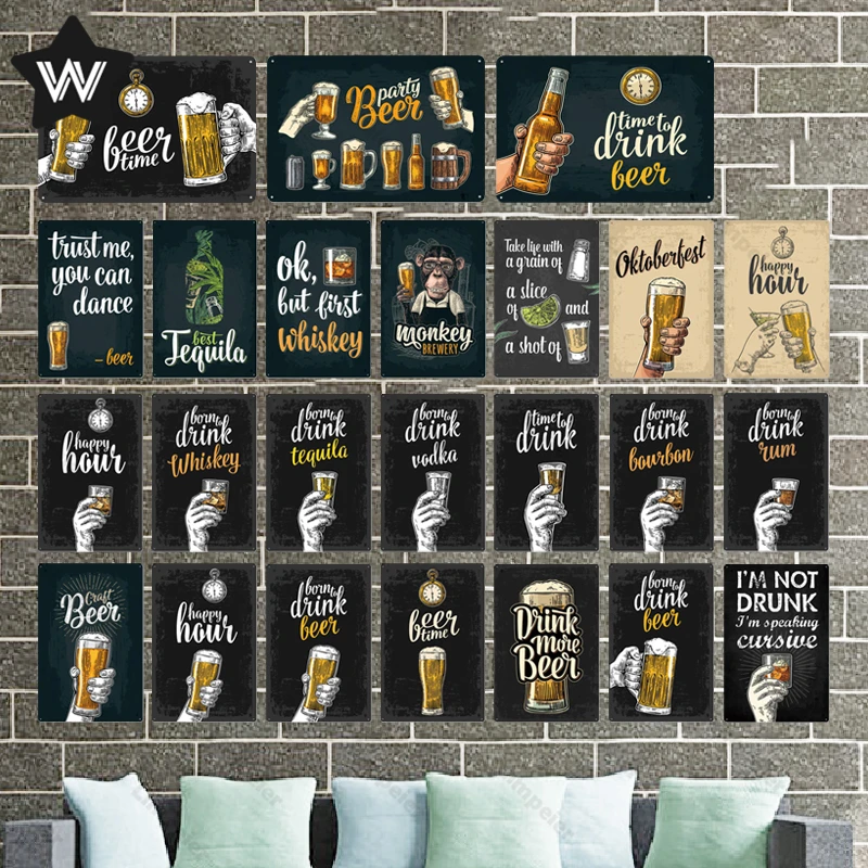 Beer Party Metal Sign Tin Plaque Vintage Beer Wall Stickers Tinplate Tequila Whiskey Metal Poster Plaque for Man Cave Club Decor
Beer Party Metal Sign Tin Plaque Vintage Beer Wall Stickers Tinplate Tequila Whiskey Metal Poster Plaque for Man Cave Club Decor