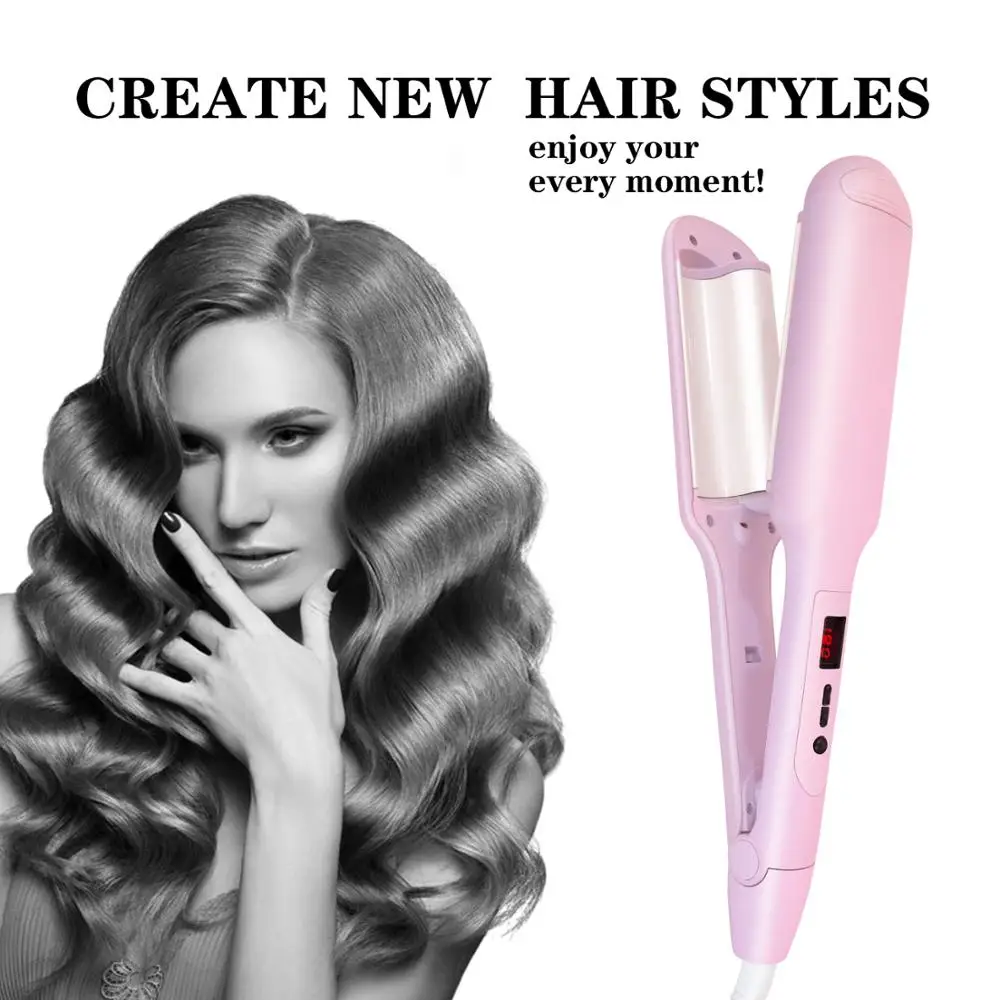 Hair Curler Ceramic Flat Iron Electric Professional Corrugation Rectifier Hair Straightener Corrugated Irons Hair Crimper Styler
Hair Curler Ceramic Flat Iron Electric Professional Corrugation Rectifier Hair Straightener Corrugated Irons Hair Crimper Styler
