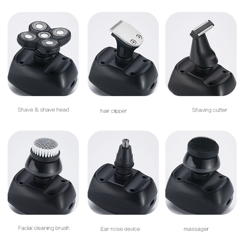 Electric Shaver for Men Bald Polish Hair Clipper Trimmer Floating 5 Blade Heads Shaving Machine Rechargeable Razors
Electric Shaver for Men Bald Polish Hair Clipper Trimmer Floating 5 Blade Heads Shaving Machine Rechargeable Razors