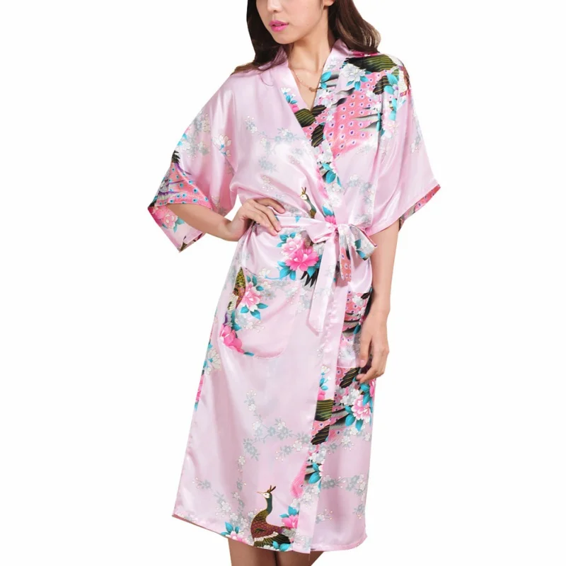 Fashion Floral Print Women Nighdress Comfortable Silk Satin Kimono Robes Wedding Bride Night Dress Sexy Ladies Nightgown
Fashion Floral Print Women Nighdress Comfortable Silk Satin Kimono Robes Wedding Bride Night Dress Sexy Ladies Nightgown