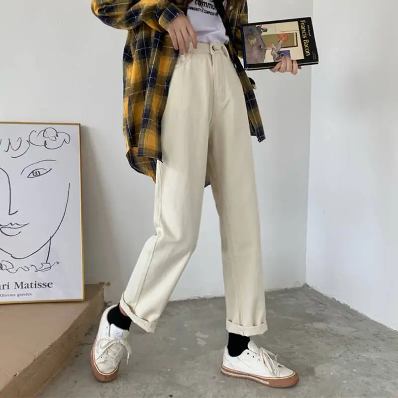 Women Jeans Womens Trousers High Waist Vintage Loose Thin Leisure BF Trendy Straight Retro Ulzzang Chic Simple Teenagers Daily
Women Jeans Womens Trousers High Waist Vintage Loose Thin Leisure BF Trendy Straight Retro Ulzzang Chic Simple Teenagers Daily
