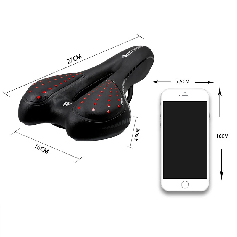 WEST BIKING Bike Saddle Comfortable Cushion MTB Bicycle Accessories Breathable Soft Seat Shockproof Silica Gel PU Cushion
WEST BIKING Bike Saddle Comfortable Cushion MTB Bicycle Accessories Breathable Soft Seat Shockproof Silica Gel PU Cushion