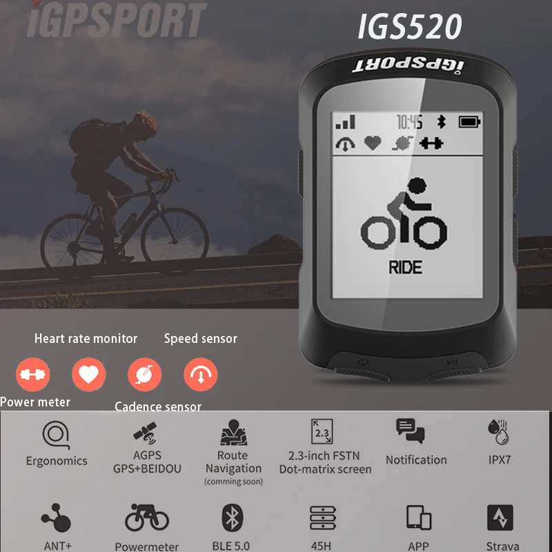 I GPS порт GPS iGS520 многоязычный Водонепроницаемый IPX7 ANT + велосипедный компьютер велосипедный датчик подходит для Strava
I GPS порт GPS iGS520 многоязычный Водонепроницаемый IPX7 ANT + велосипедный компьютер велосипедный датчик подходит для Strava