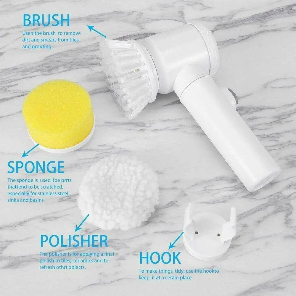 5in1 Handheld Electric Cleaning Brush for Bathroom Toile and Tub Brush Rags Kitchen Washing Brush Home Cleaning Tools Dropship
5in1 Handheld Electric Cleaning Brush for Bathroom Toile and Tub Brush Rags Kitchen Washing Brush Home Cleaning Tools Dropship